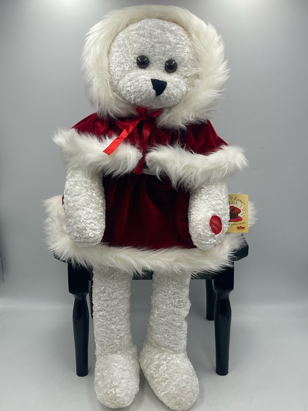 VTG Chantilly Lane Musicals 22” Christmas Bear Shelf Sitter “Santa Baby” Edition